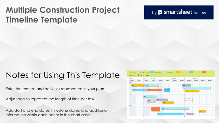 multiple construction project timeline template
