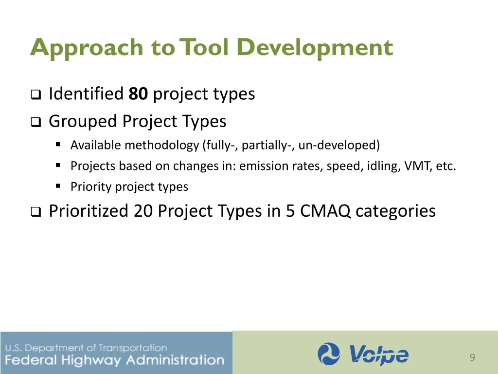 approach to tool development 1