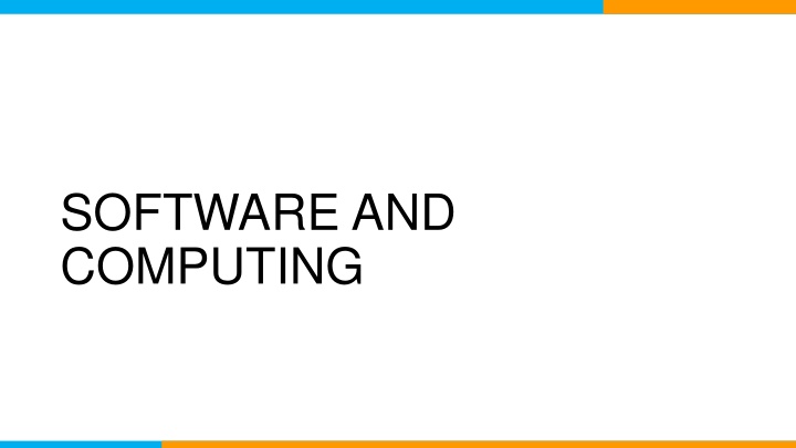software and computing
