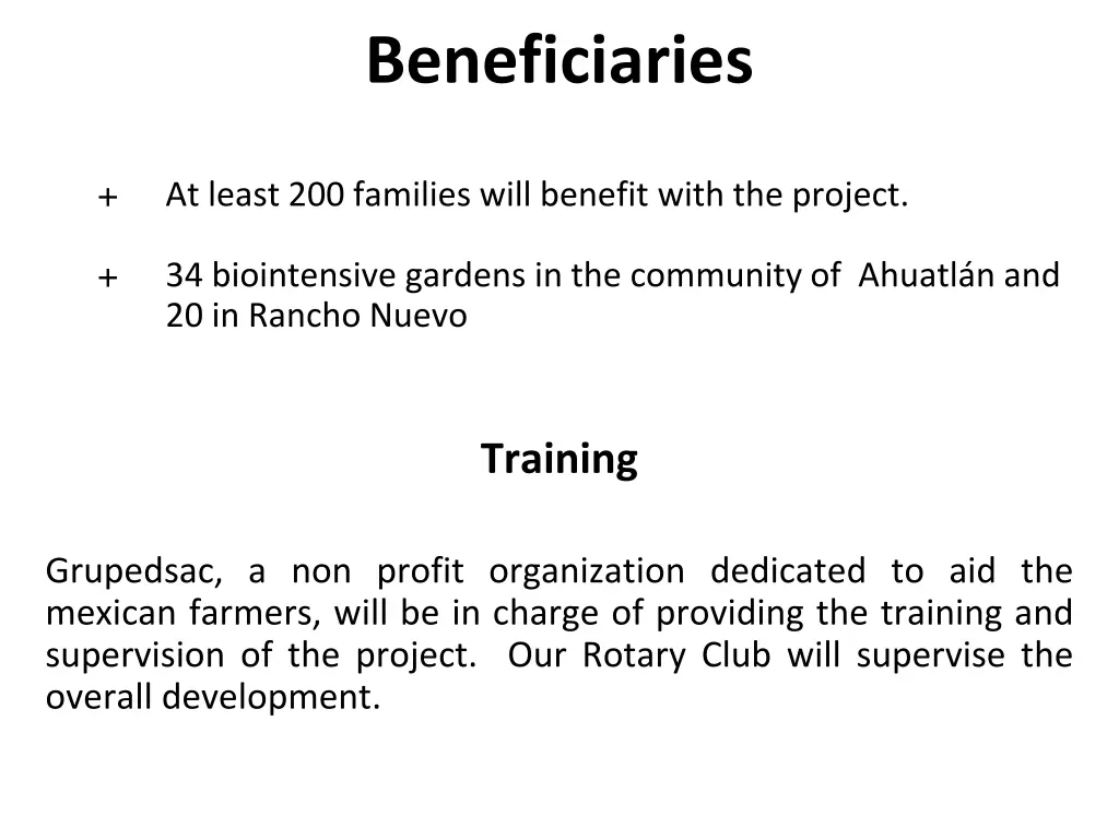beneficiaries