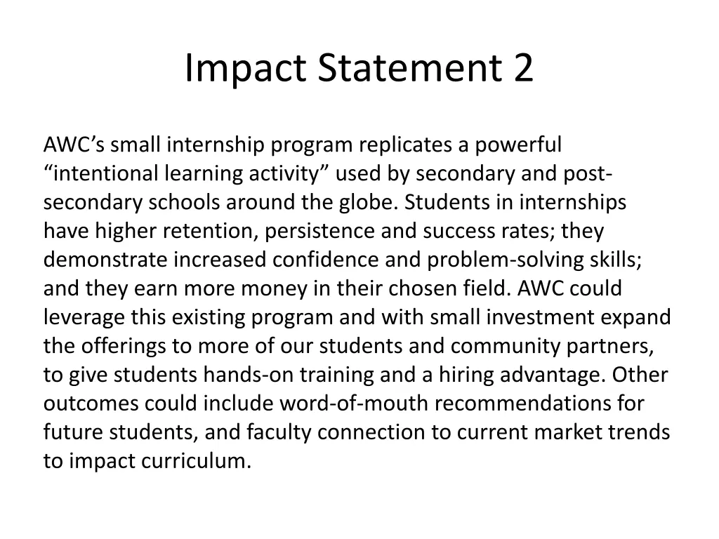 impact statement 2