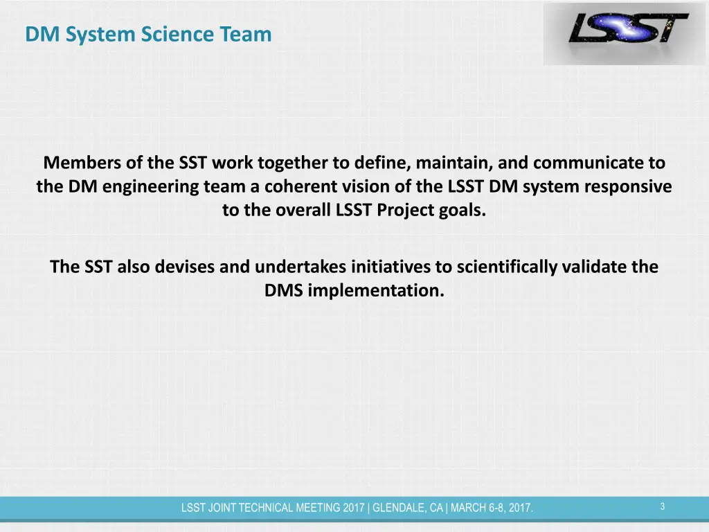 dm system science team