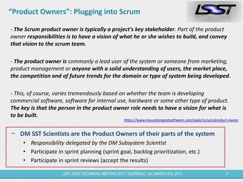 product owners plugging into scrum