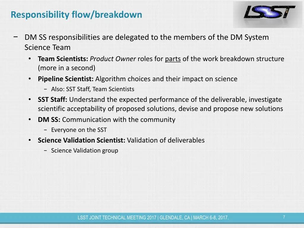 responsibility flow breakdown