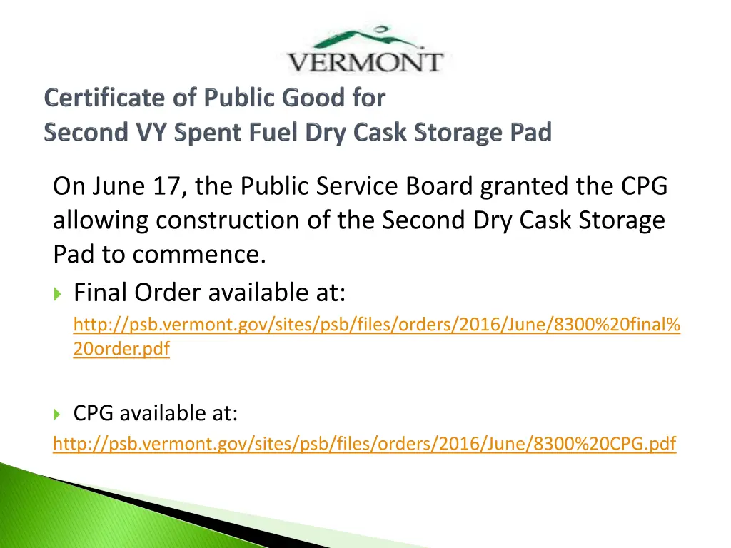 on june 17 the public service board granted