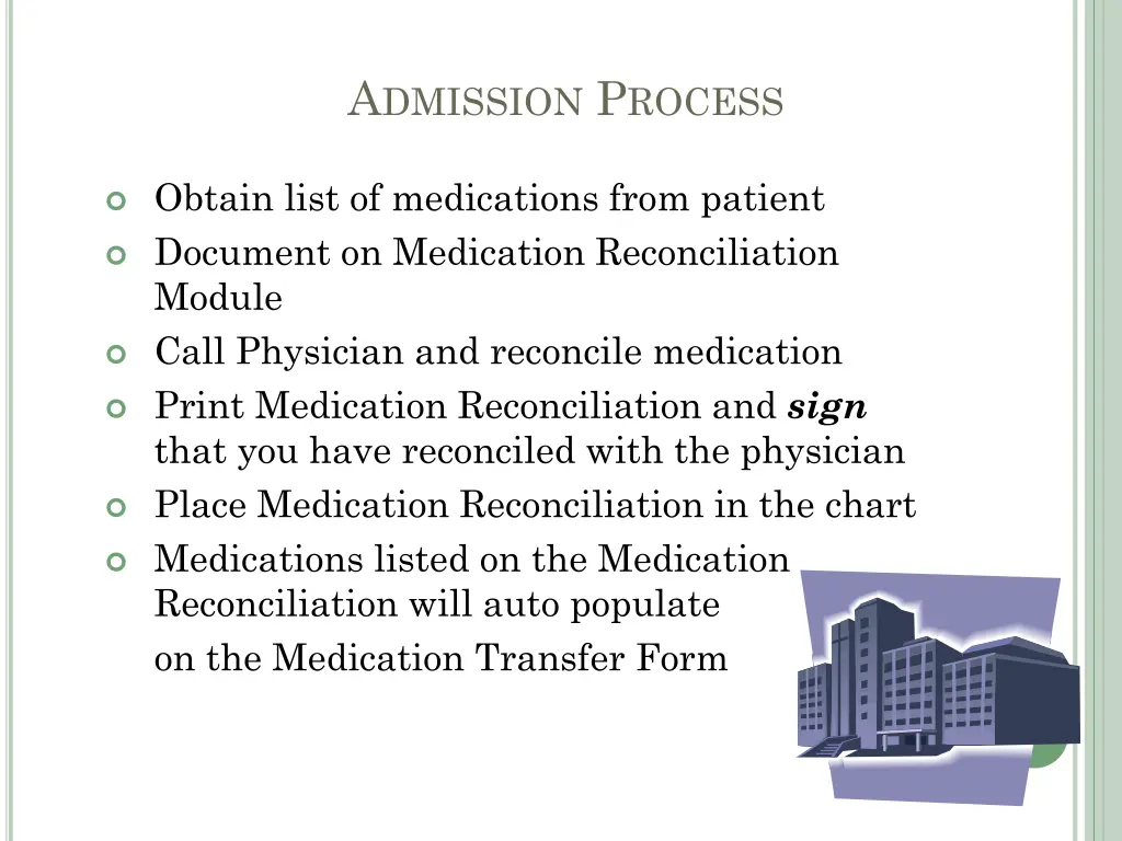 a dmission p rocess
