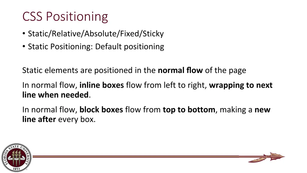 css positioning static relative absolute fixed