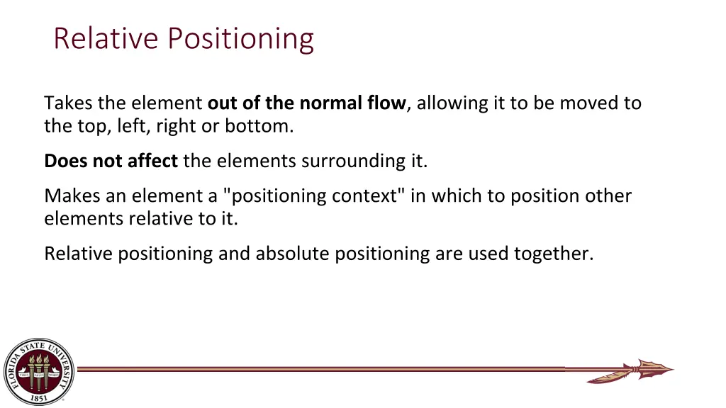 relative positioning