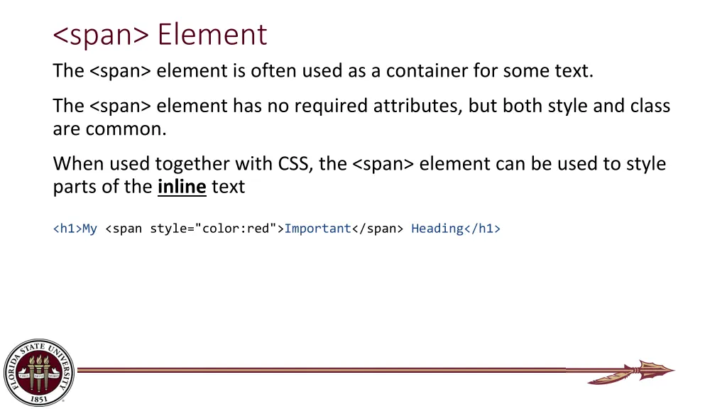 span element the span element is often used