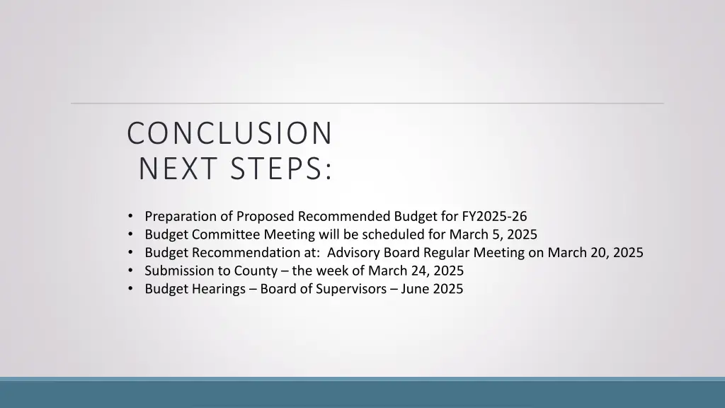conclusion next steps