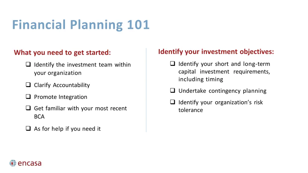 financial planning 101