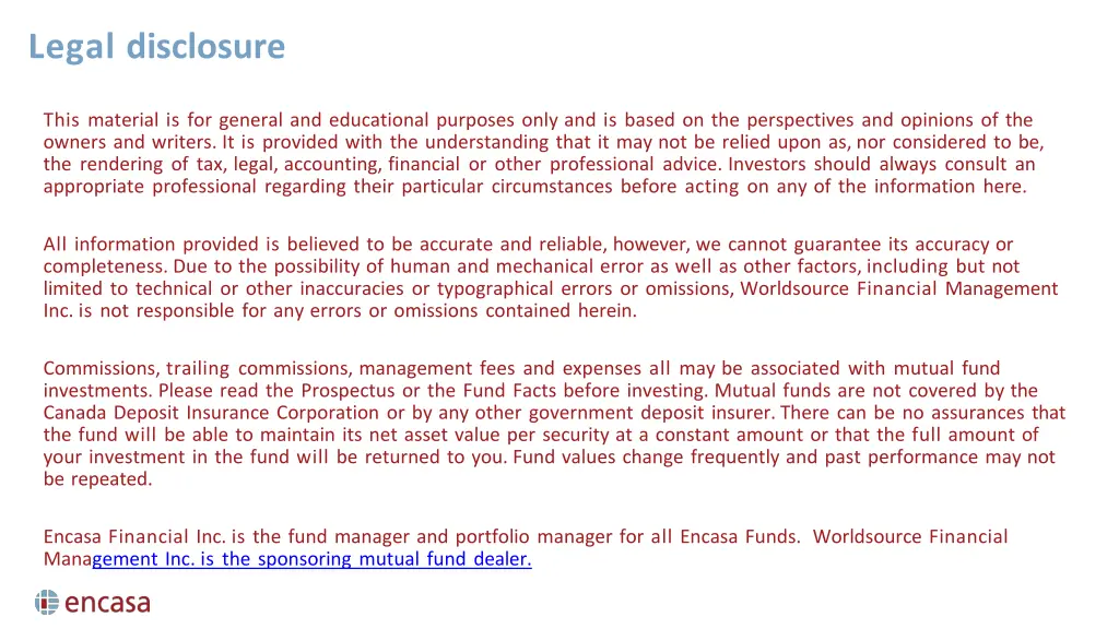 legal disclosure