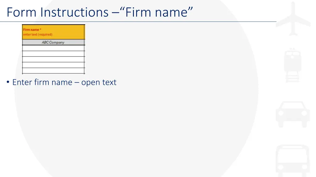form instructions firm name