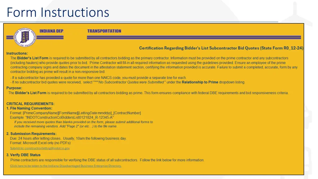 form instructions