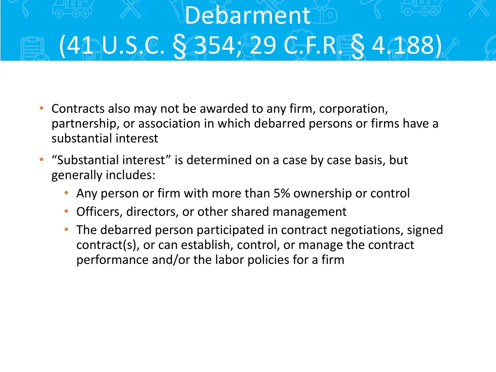 debarment 1