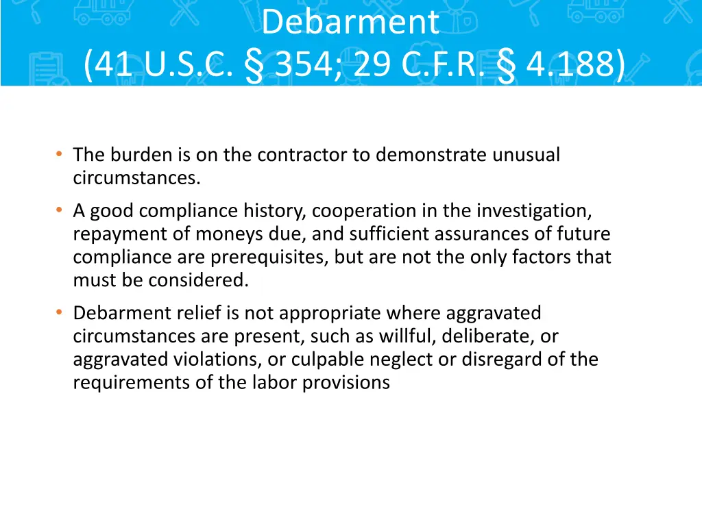 debarment 2