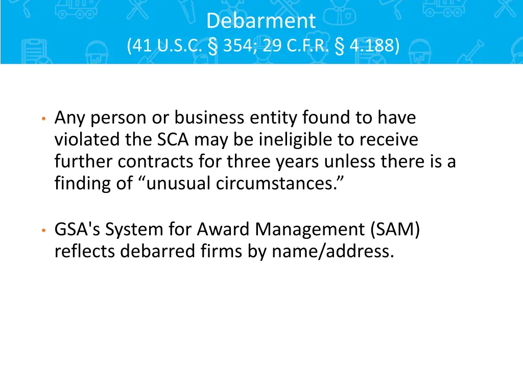 debarment