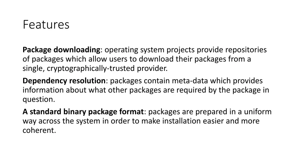 features
