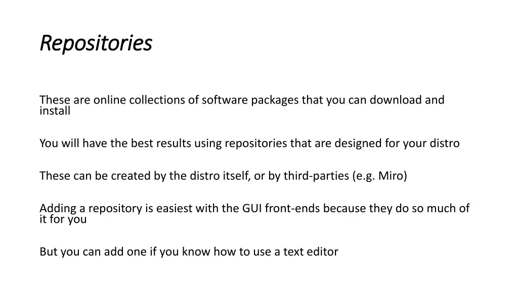 repositories repositories