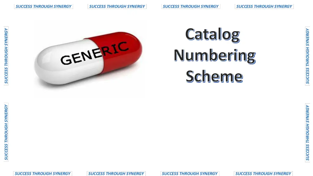 catalog numbering scheme