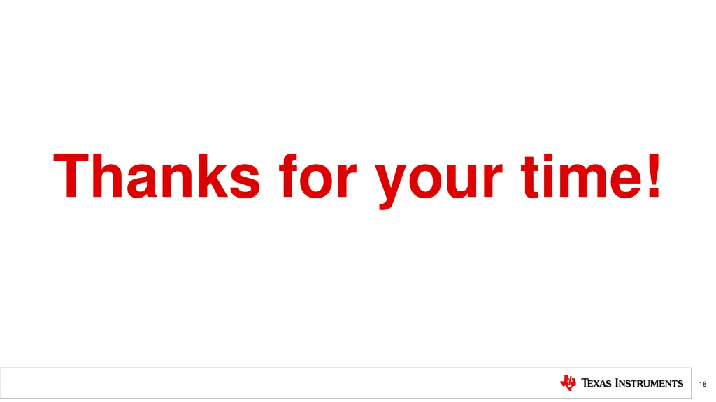 thanks for your time