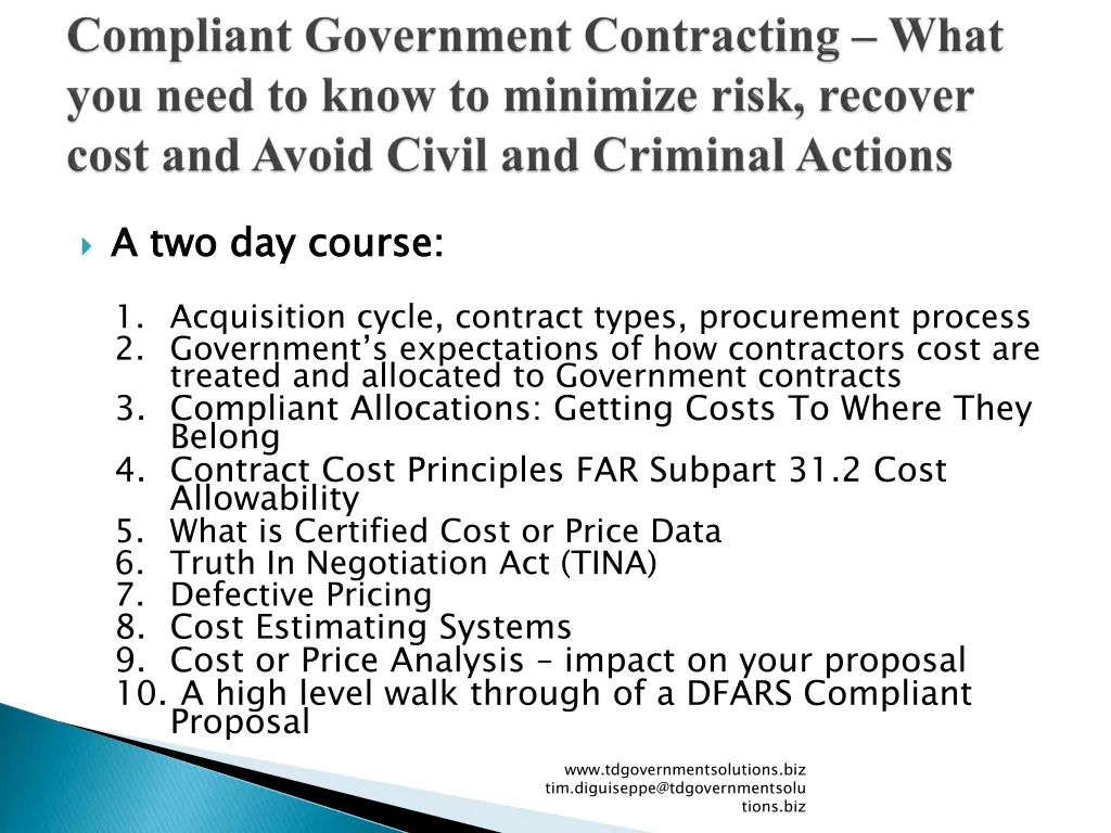 a two day course