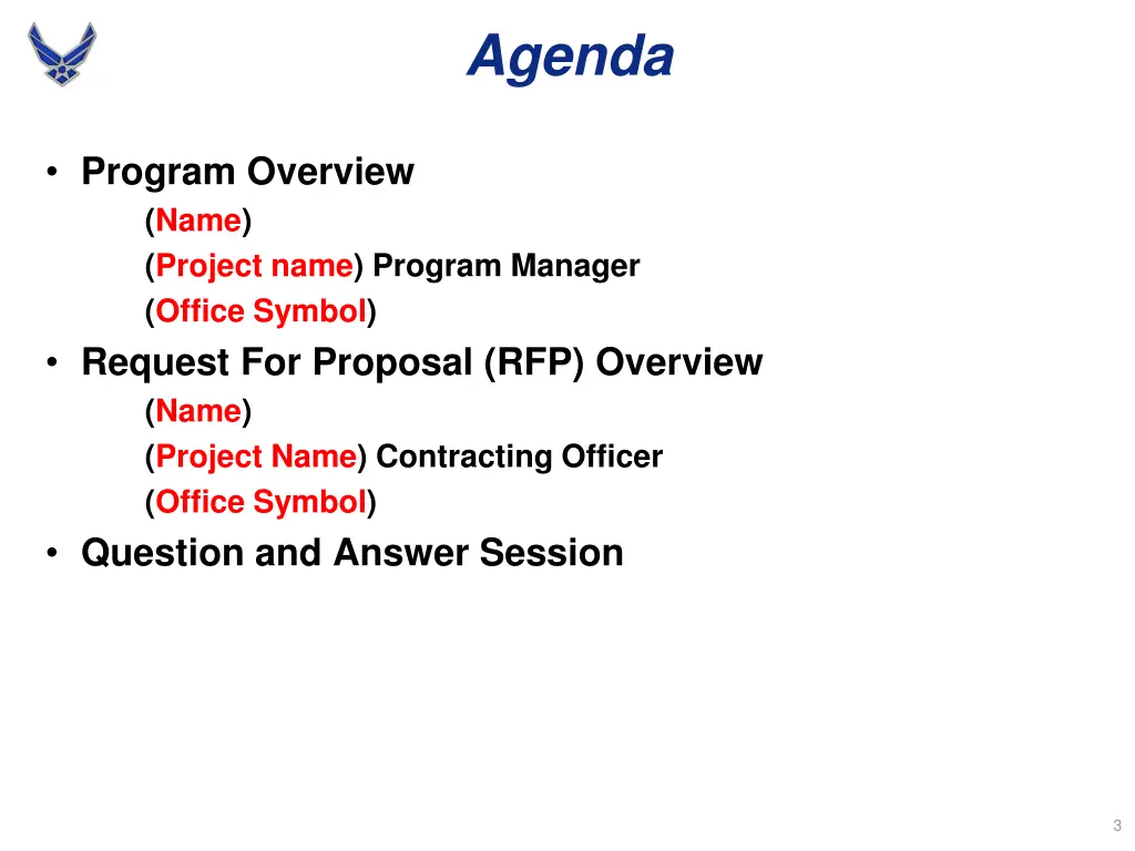 agenda