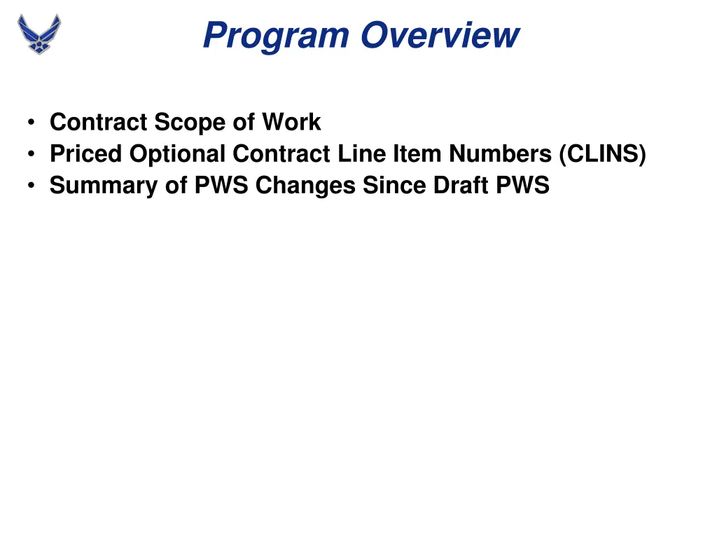 program overview 1