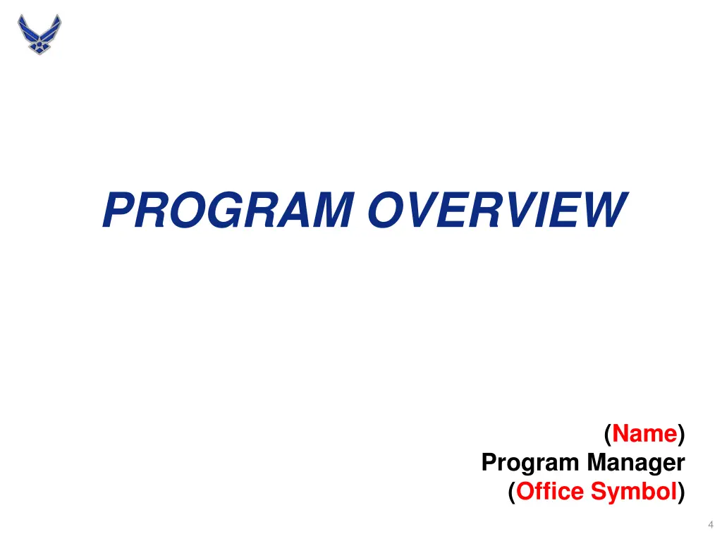program overview