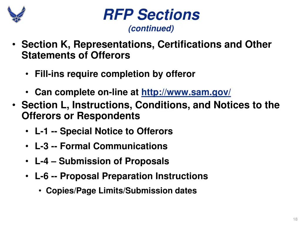 rfp sections continued 5