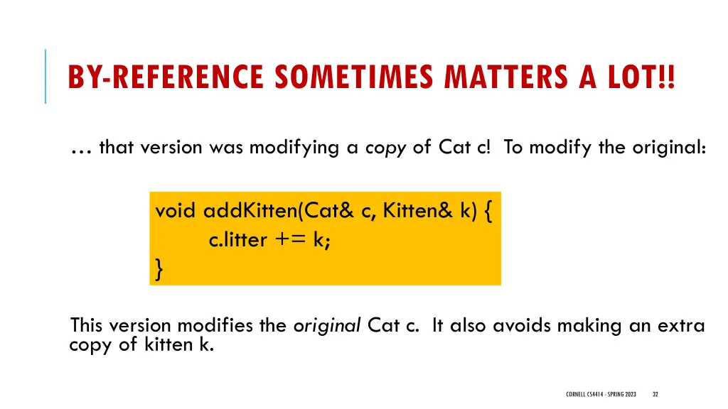 by reference sometimes matters a lot 1