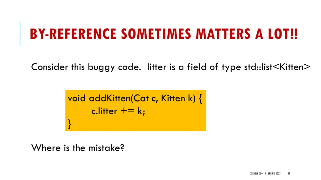 by reference sometimes matters a lot