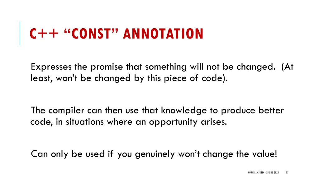 c const annotation