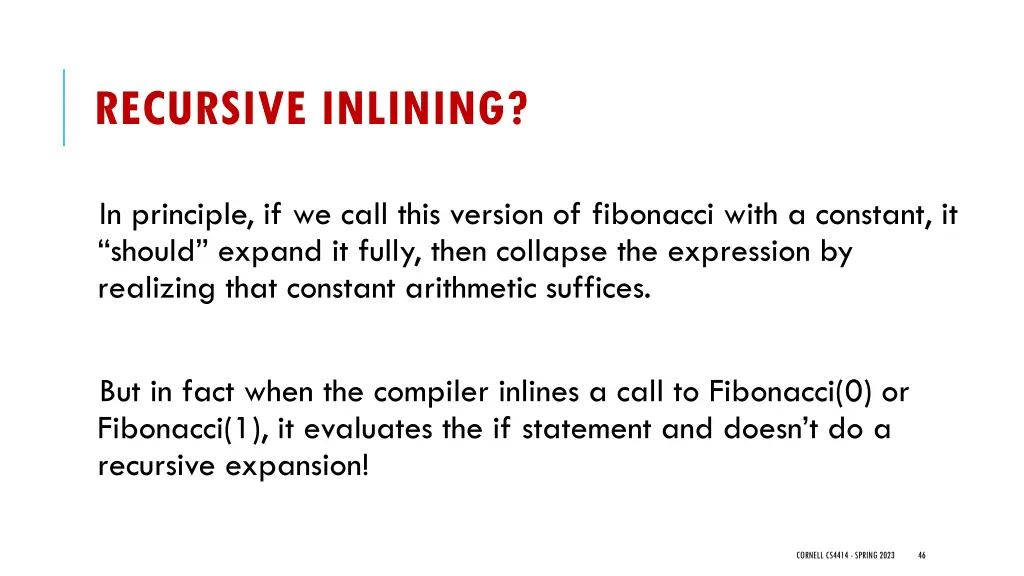 recursive inlining