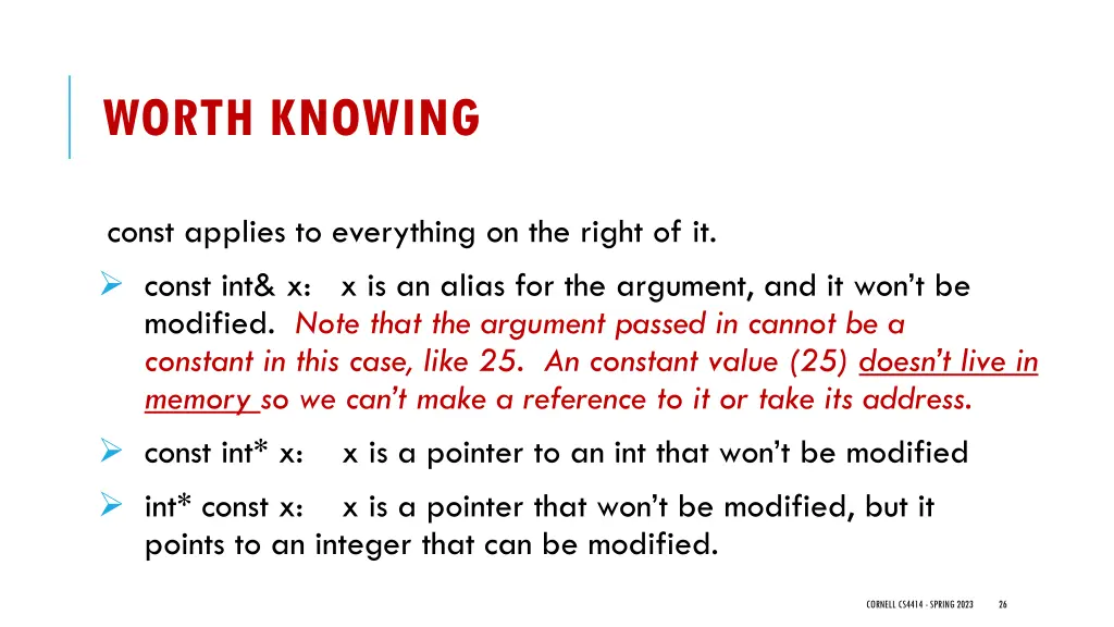 worth knowing