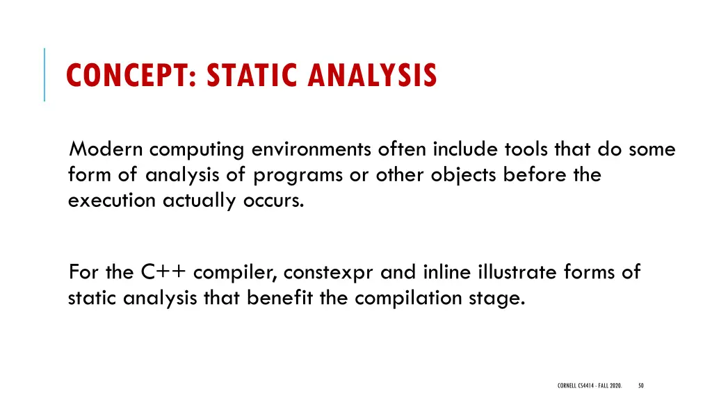 concept static analysis