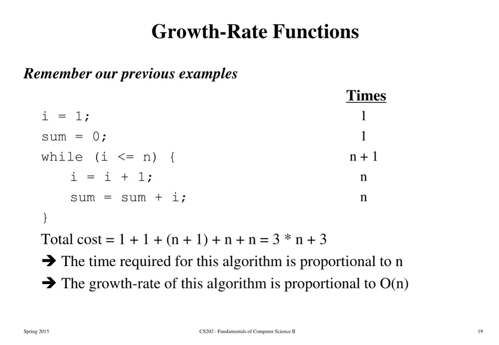 growth rate functions