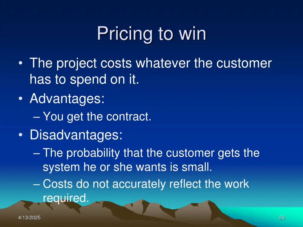 pricing to win