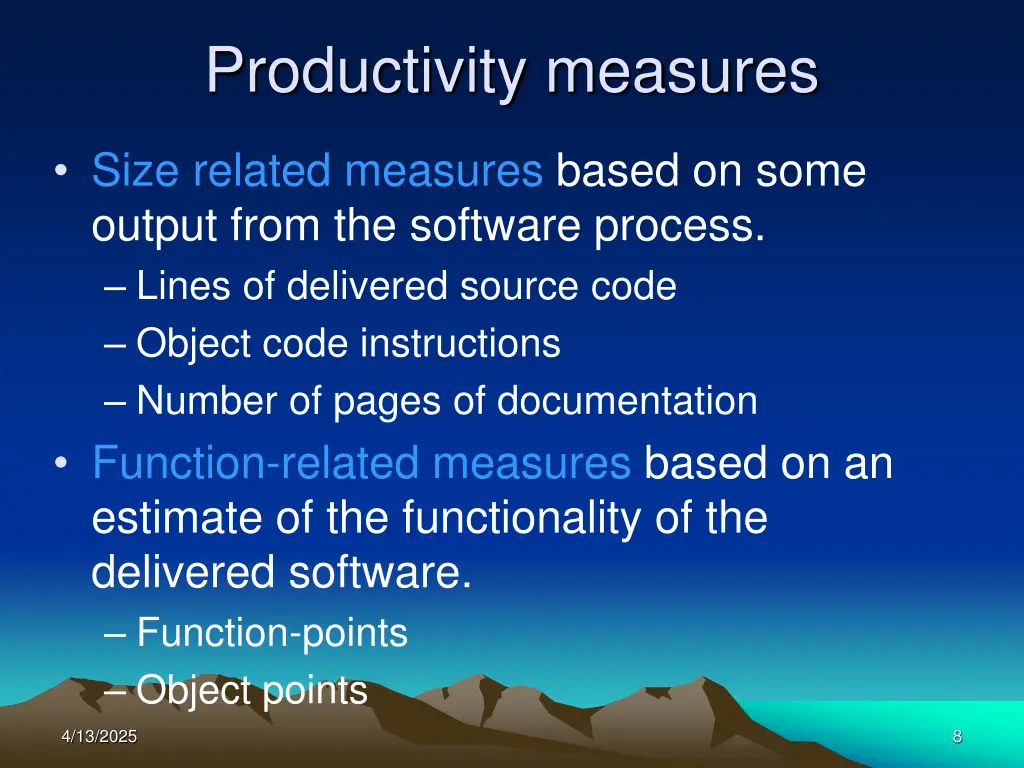productivity measures
