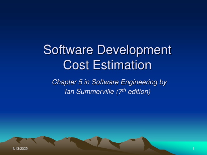 software development cost estimation