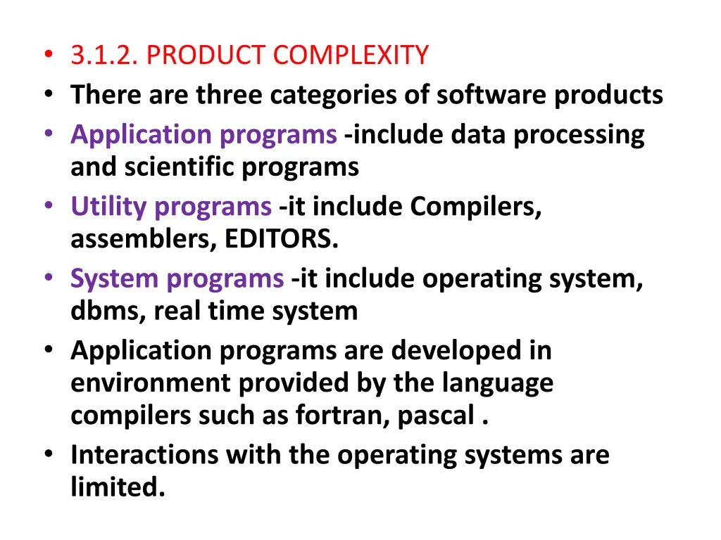 3 1 2 product complexity there are three