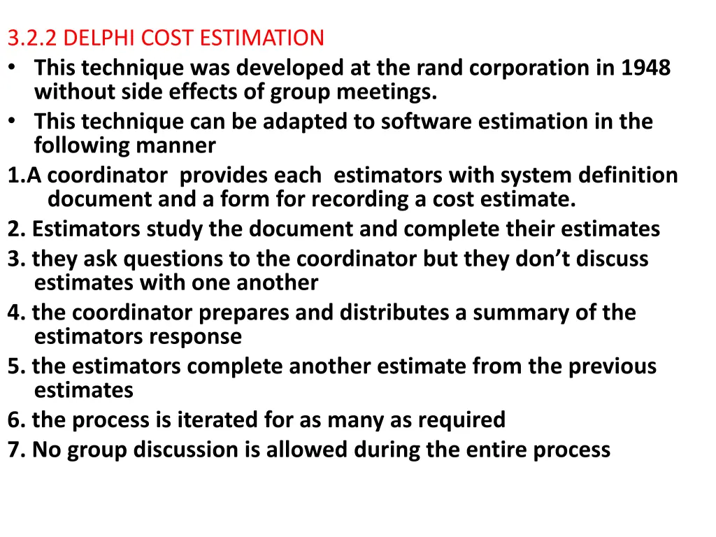 3 2 2 delphi cost estimation this technique