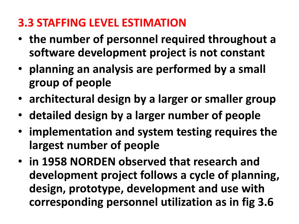 3 3 staffing level estimation the number
