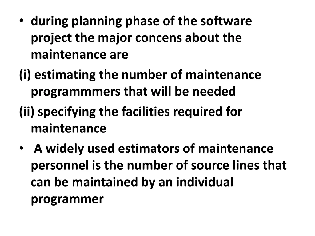 during planning phase of the software project