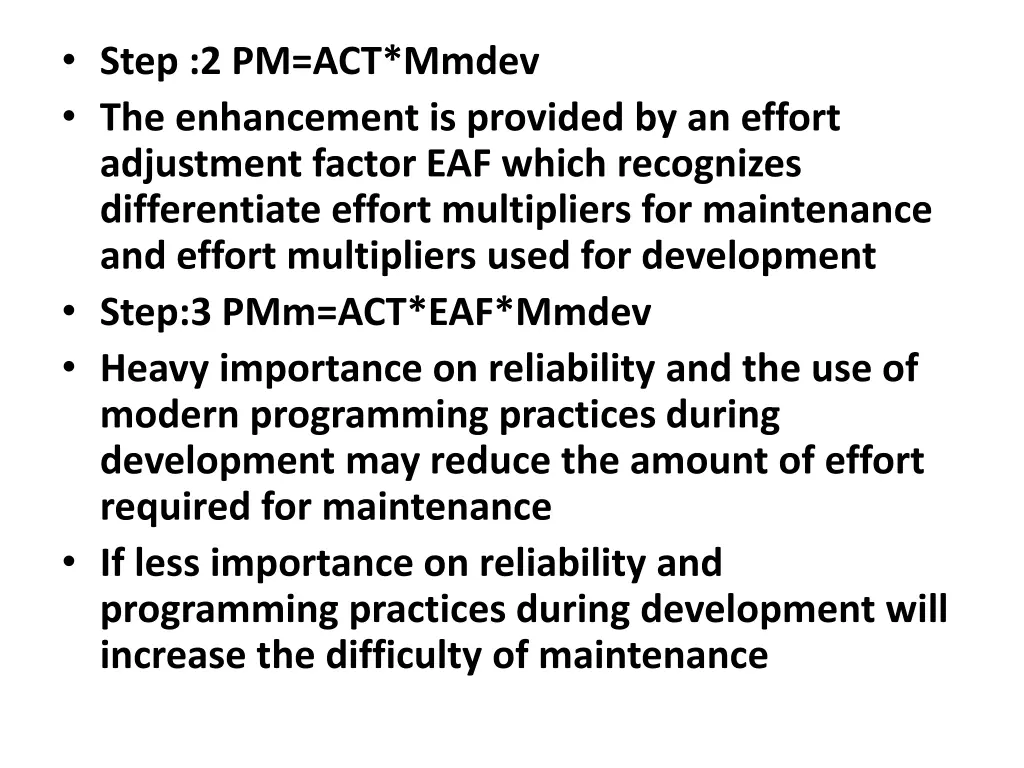 step 2 pm act mmdev the enhancement is provided