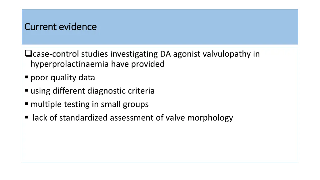 current evidence current evidence