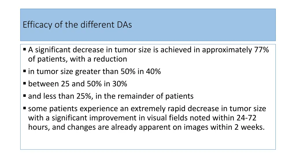 efficacy of the different das 2