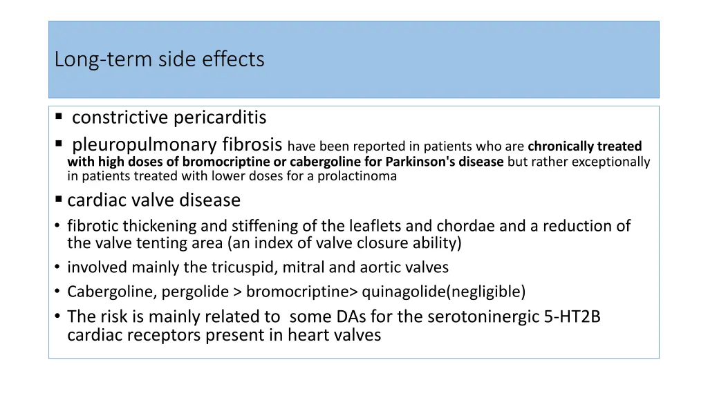 long term side effects