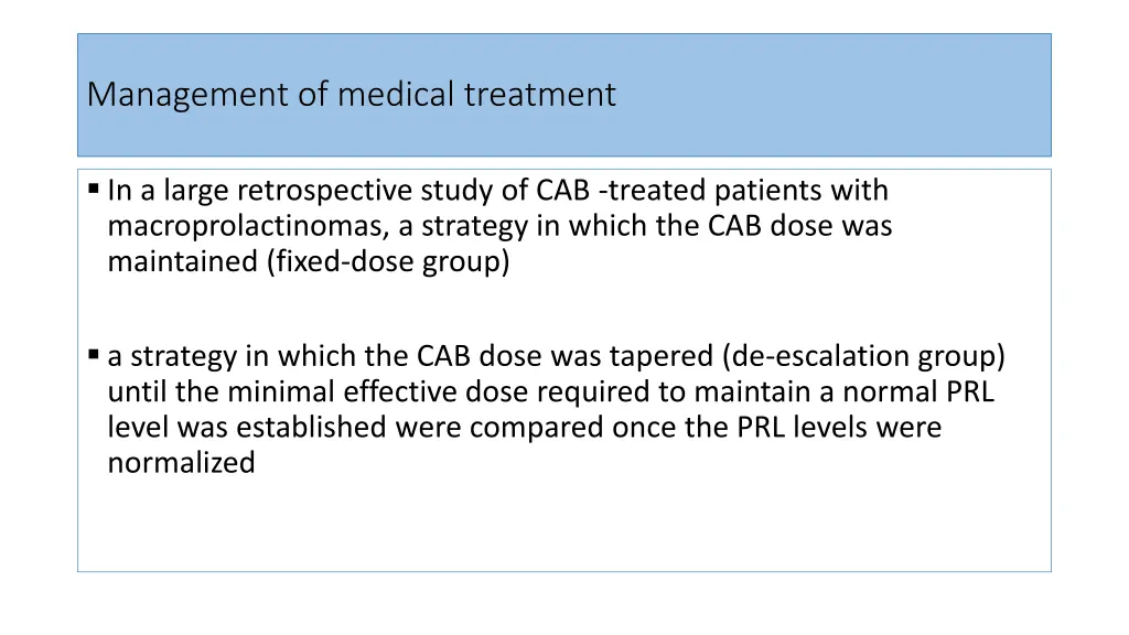 management of medical treatment 2