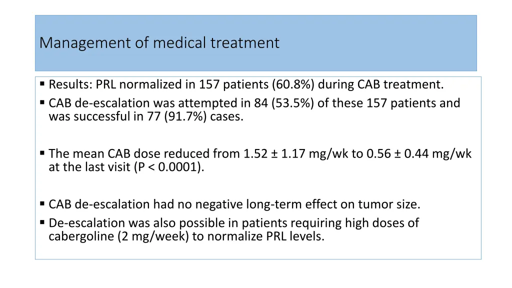 management of medical treatment 3